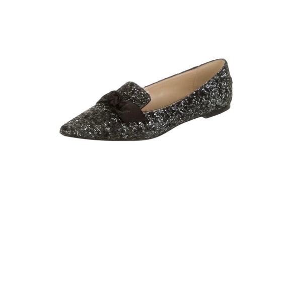 Jimmy Choo Gala Flats Size 6.5 black glitter - Picture 2 of 7
